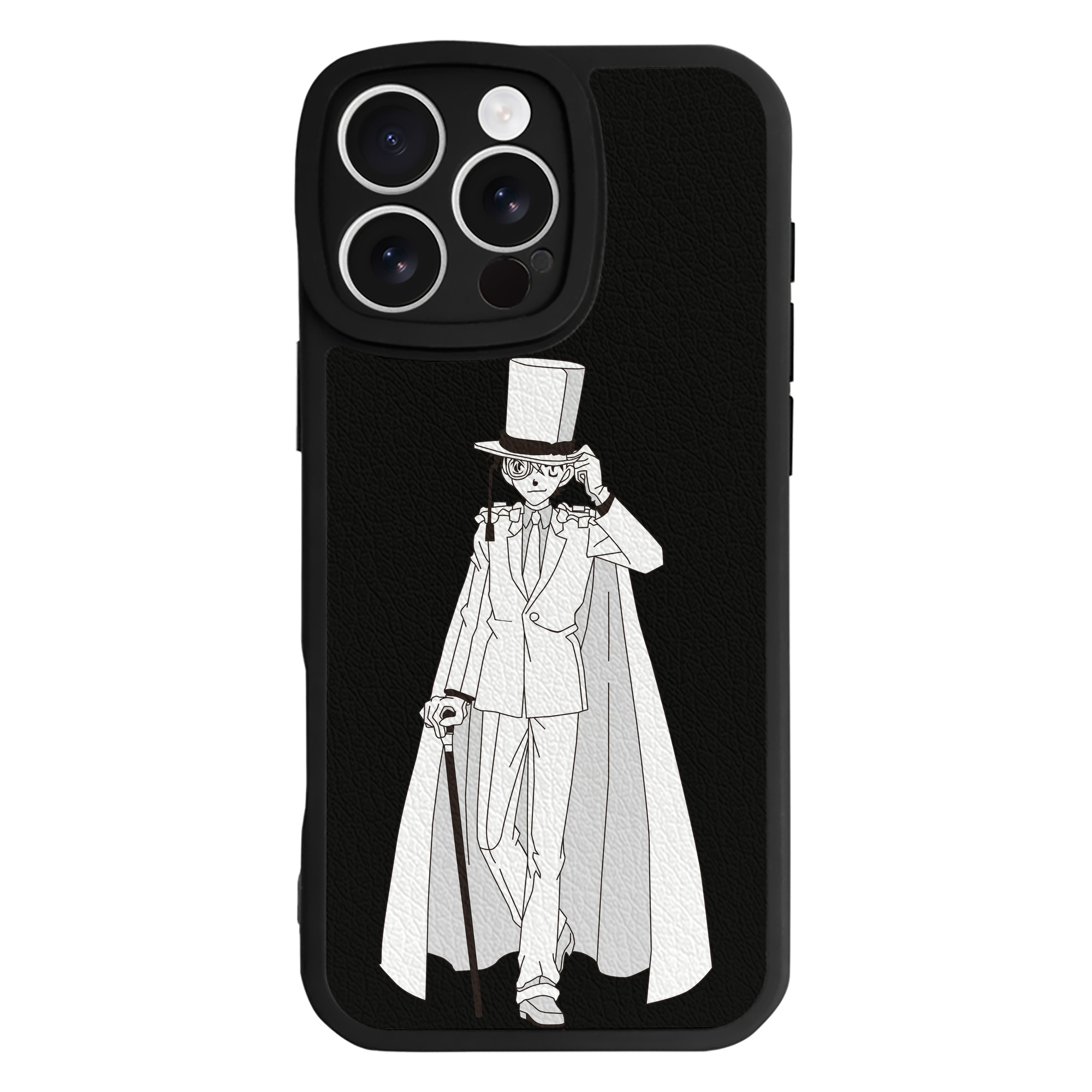 （画像用） 名探偵コナン くろば かいと Detective Conan Kuroba Kaito 【iPhone 16シリーズ対応】シリコンスマホケース（レザー調） 材質：シリコン